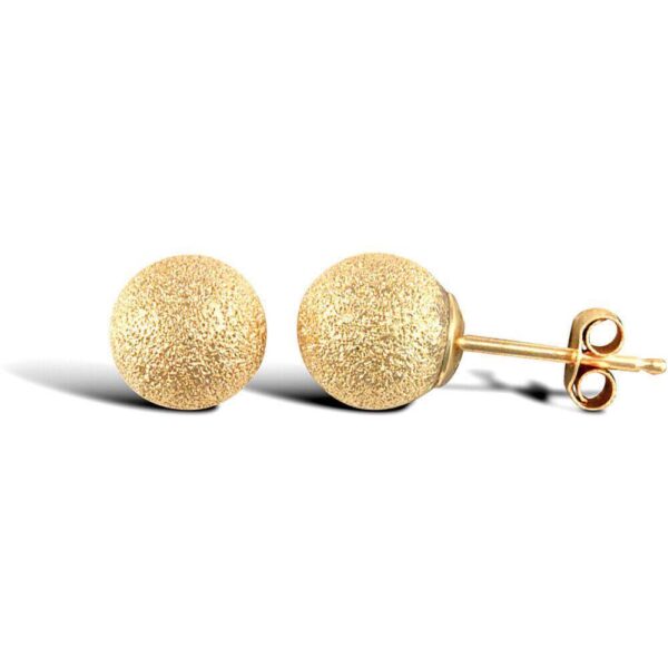 (L) Laser cut ball ear stud